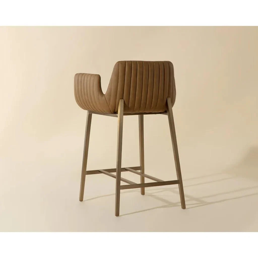 SUNPAN Lucano Leather Counter Stool