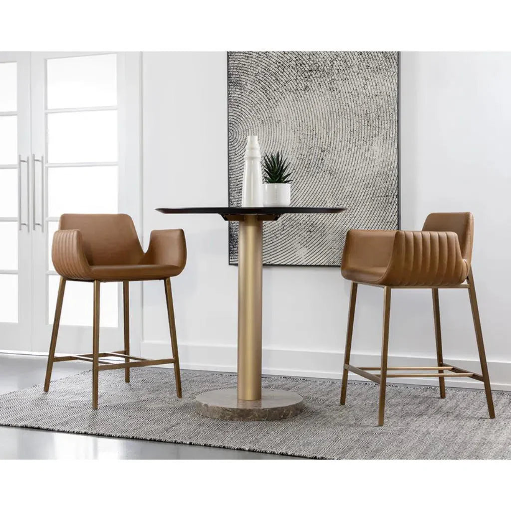 SUNPAN Lucano Leather Counter Stool