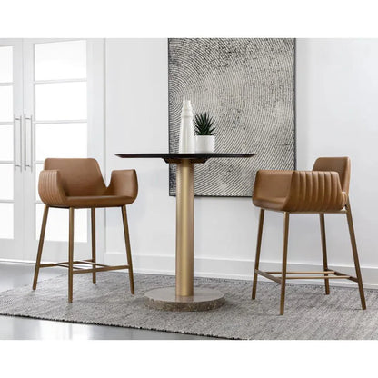 SUNPAN Lucano Leather Counter Stool