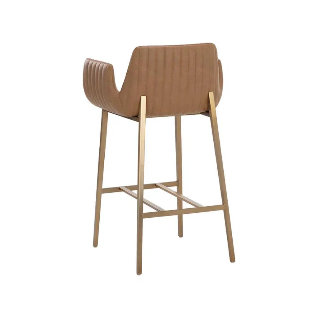 Lucano Leather Upholstered Barstool