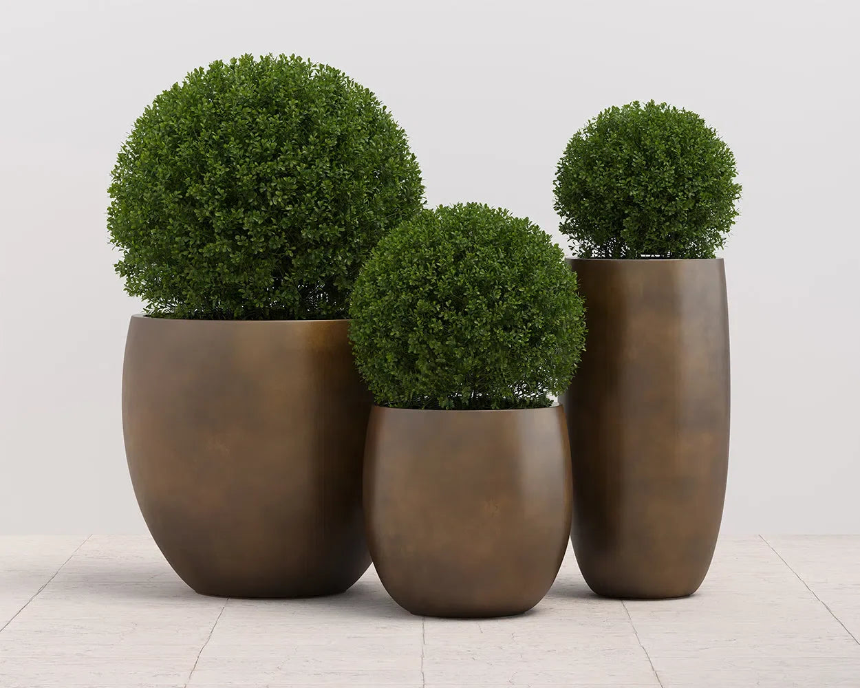 Aster Concrete Outdoor Round Planter