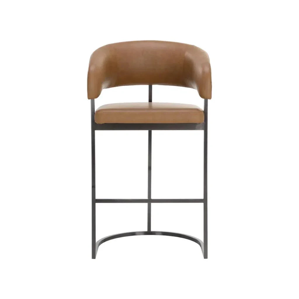 Marris Leather Upholstered Modern Barstool