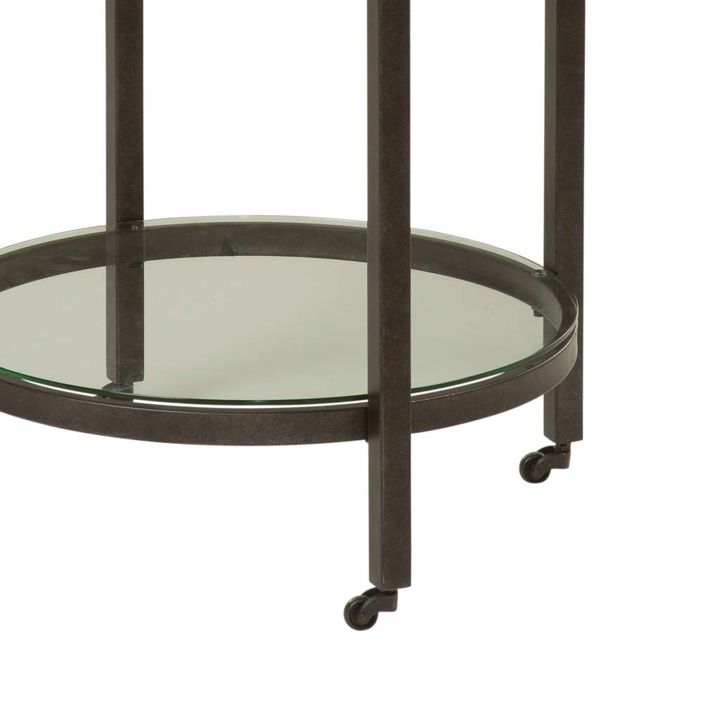 Bassett Mirror Whitman Marble Top Round End Table