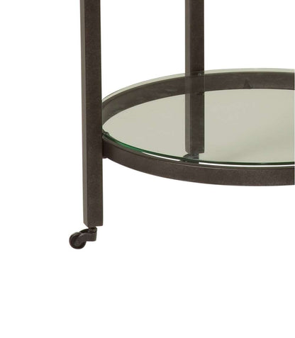 Bassett Mirror Whitman Marble Top Round End Table