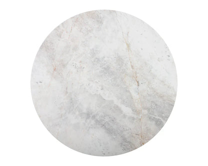 Suki Bistro Table - White Marble Top Modern Dining