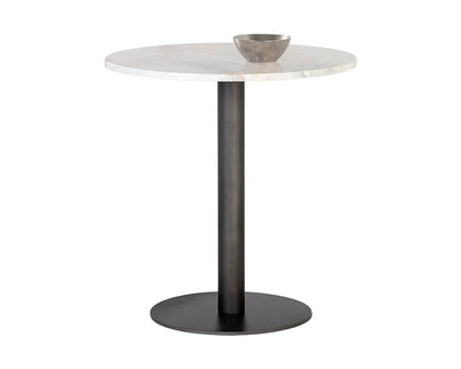 Suki Bistro Table - White Marble Top Modern Dining