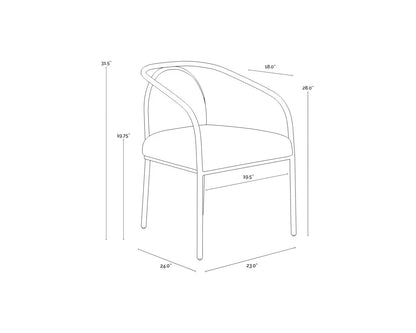 SUNPAN Cicero Dining Armchair Faux Leather