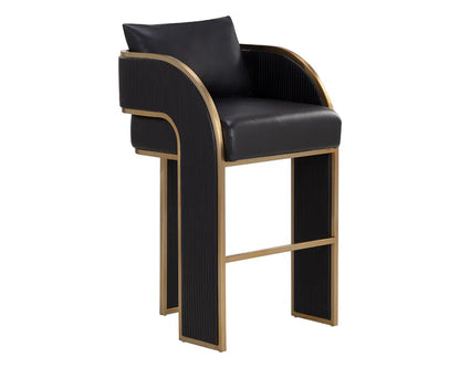 Baz Barstool Napa Black – Elegant Gold Accents