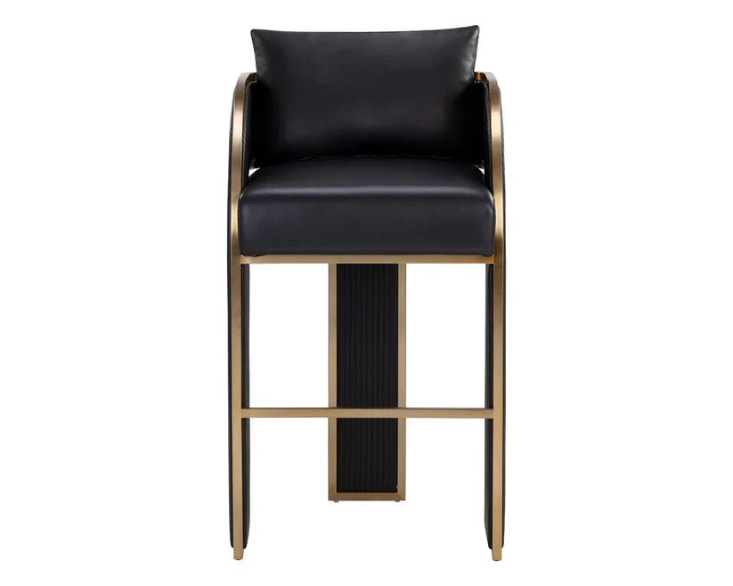 Baz Barstool Napa Black – Elegant Gold Accents