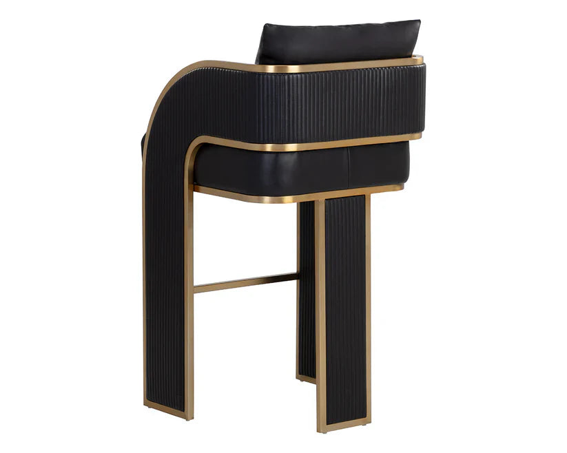 Baz Barstool Napa Black – Elegant Gold Accents