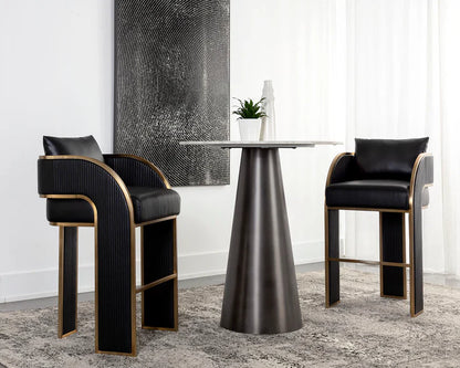 Baz Barstool Napa Black – Elegant Gold Accents