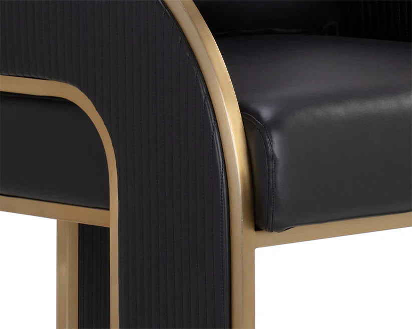 Baz Barstool Napa Black – Elegant Gold Accents