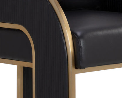 Baz Barstool Napa Black – Elegant Gold Accents