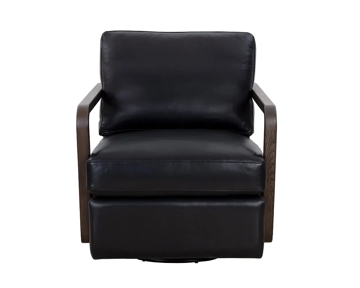 Castell Leather Upholstered Swivel Lounge Chair