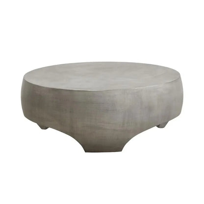 Tarsus Concrete Outdoor Round Coffee Table