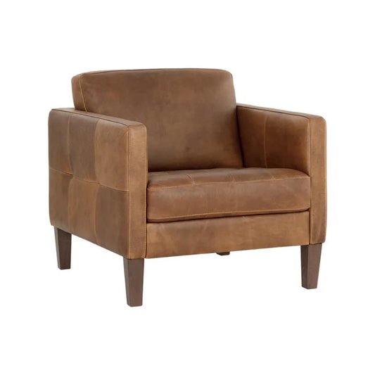 Karmelo Leather Upholstered Armchair