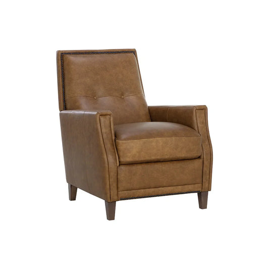 Florenzi Leather Upholstered Lounge Chair