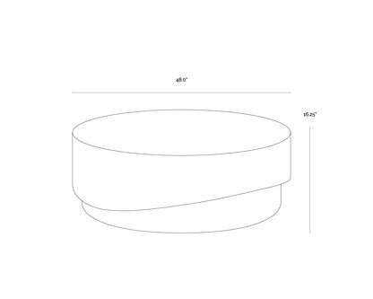 SUNPAN Patras Coffee Table Concrete For Indoor Outdoor Use