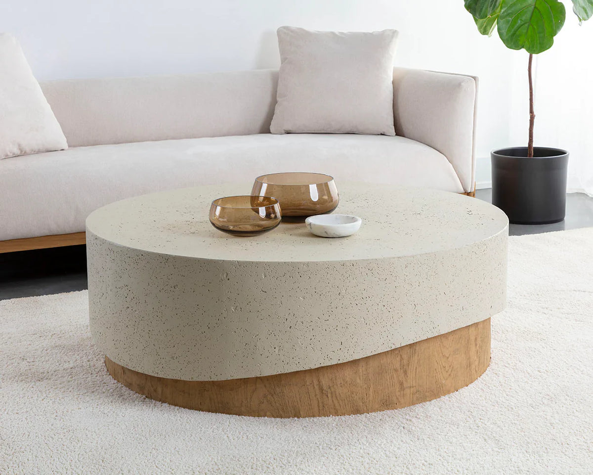 SUNPAN Patras Coffee Table Concrete For Indoor Outdoor Use