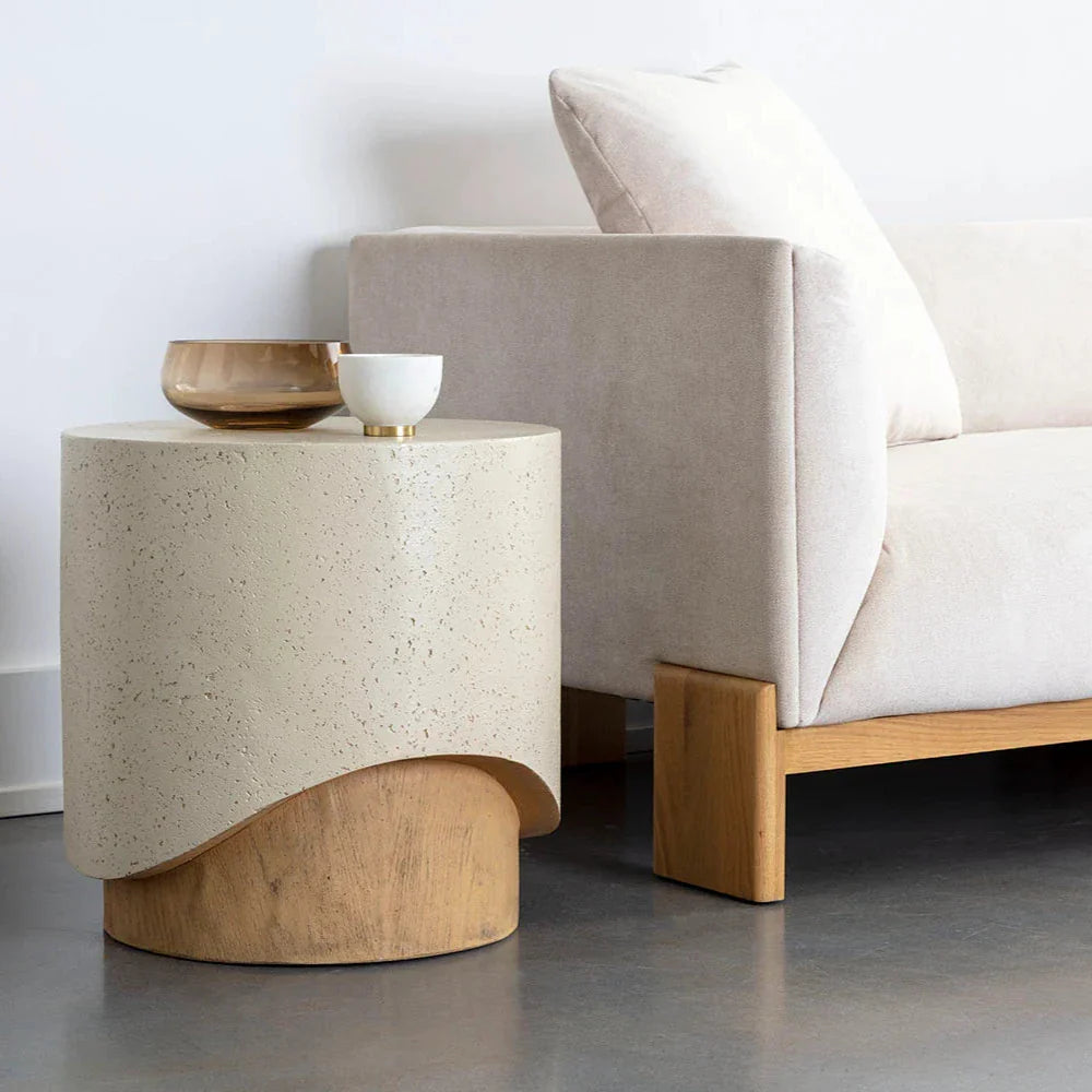 Patras End Table Contemporary Concrete Design For Outdoors