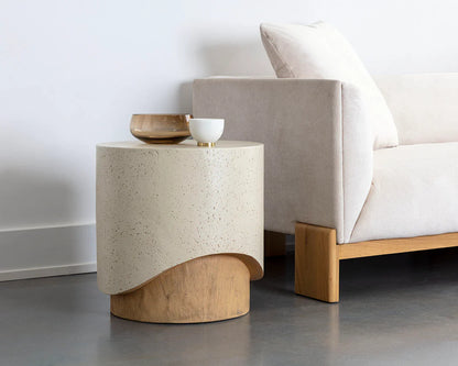 Patras End Table Contemporary Concrete Design For Outdoors