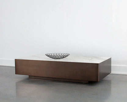 Lenay Coffee Table Modern Design With Marble-Look Top