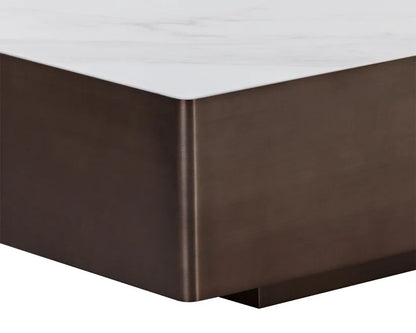 Lenay Coffee Table Modern Design With Marble-Look Top