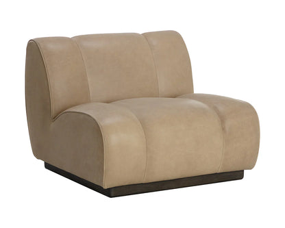 Blaise Swivel Lounge Chair Luxurious Sahara Sand Leather