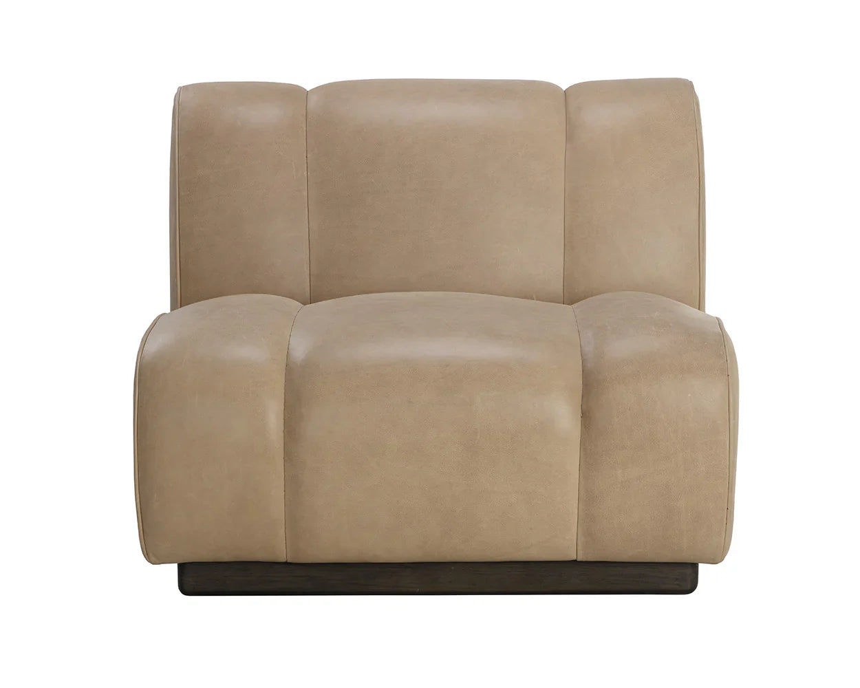 Blaise Swivel Lounge Chair Luxurious Sahara Sand Leather