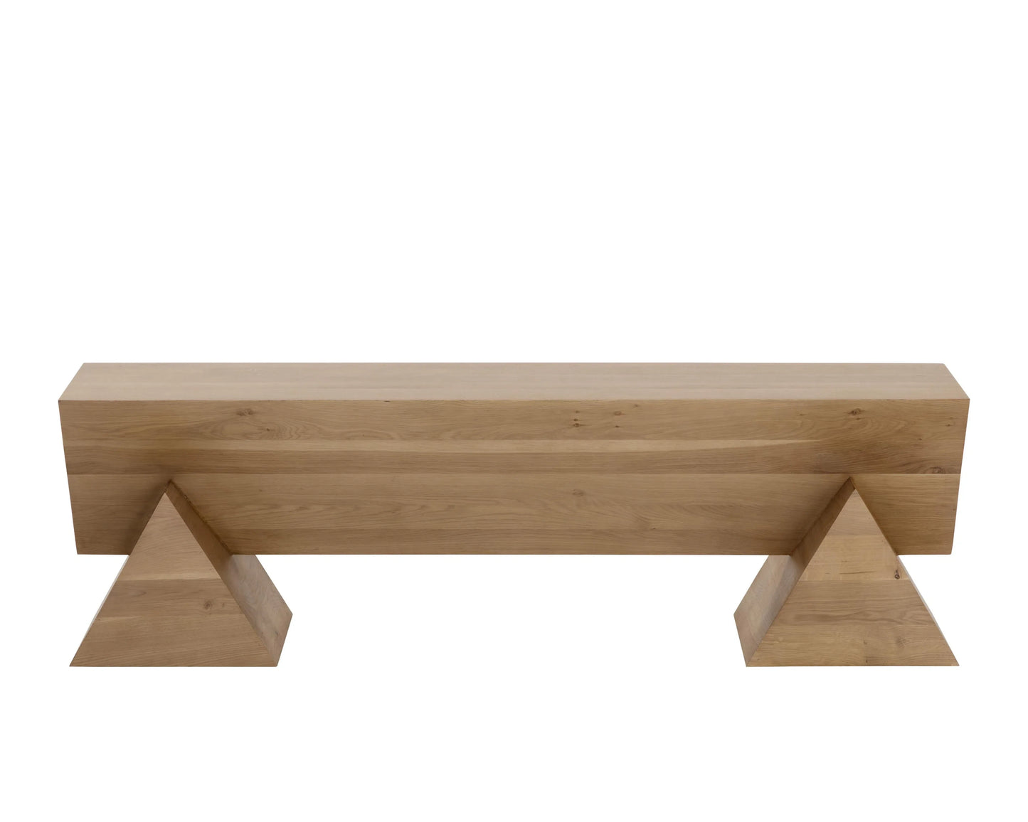 Gregor Unique Angular Framed Wooden Backless Bench