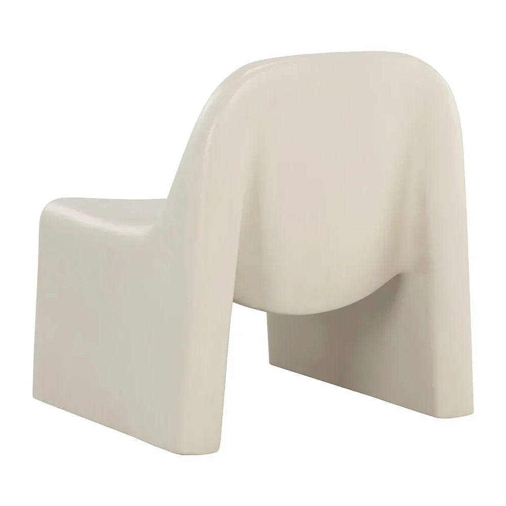 Kessel Lounge Chair Contemporary Cream Concrete Design