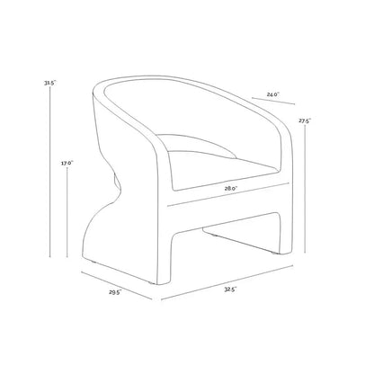 Cura Concrete Black Outdoor Lounge Chair