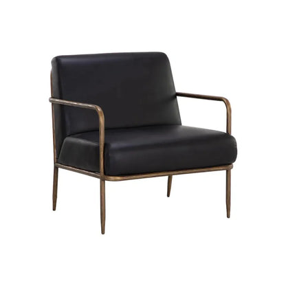 Lathan Leather Upholstered Lounge Chair