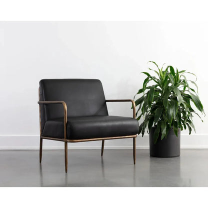 Lathan Leather Upholstered Lounge Chair