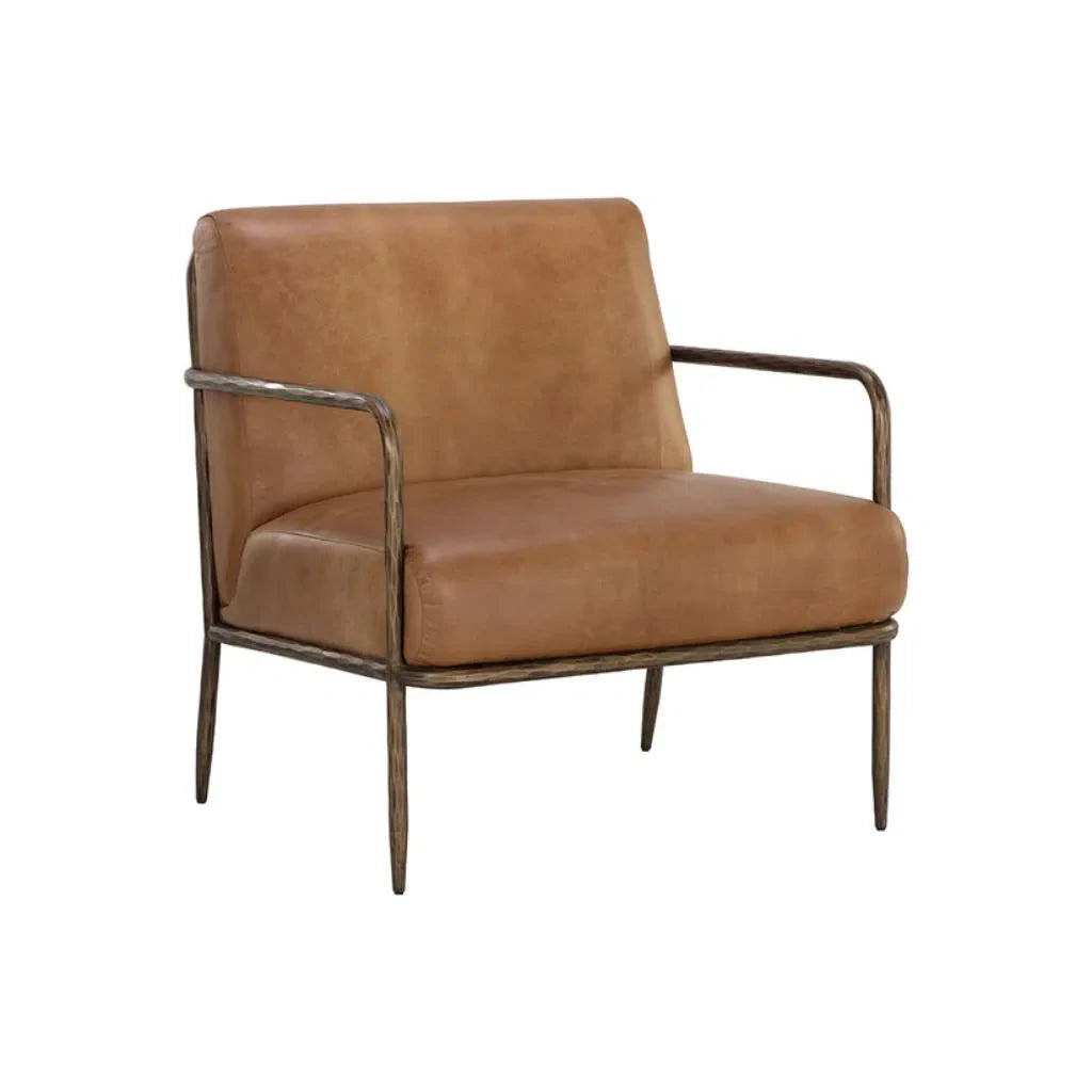 Lathan Leather Upholstered Lounge Chair