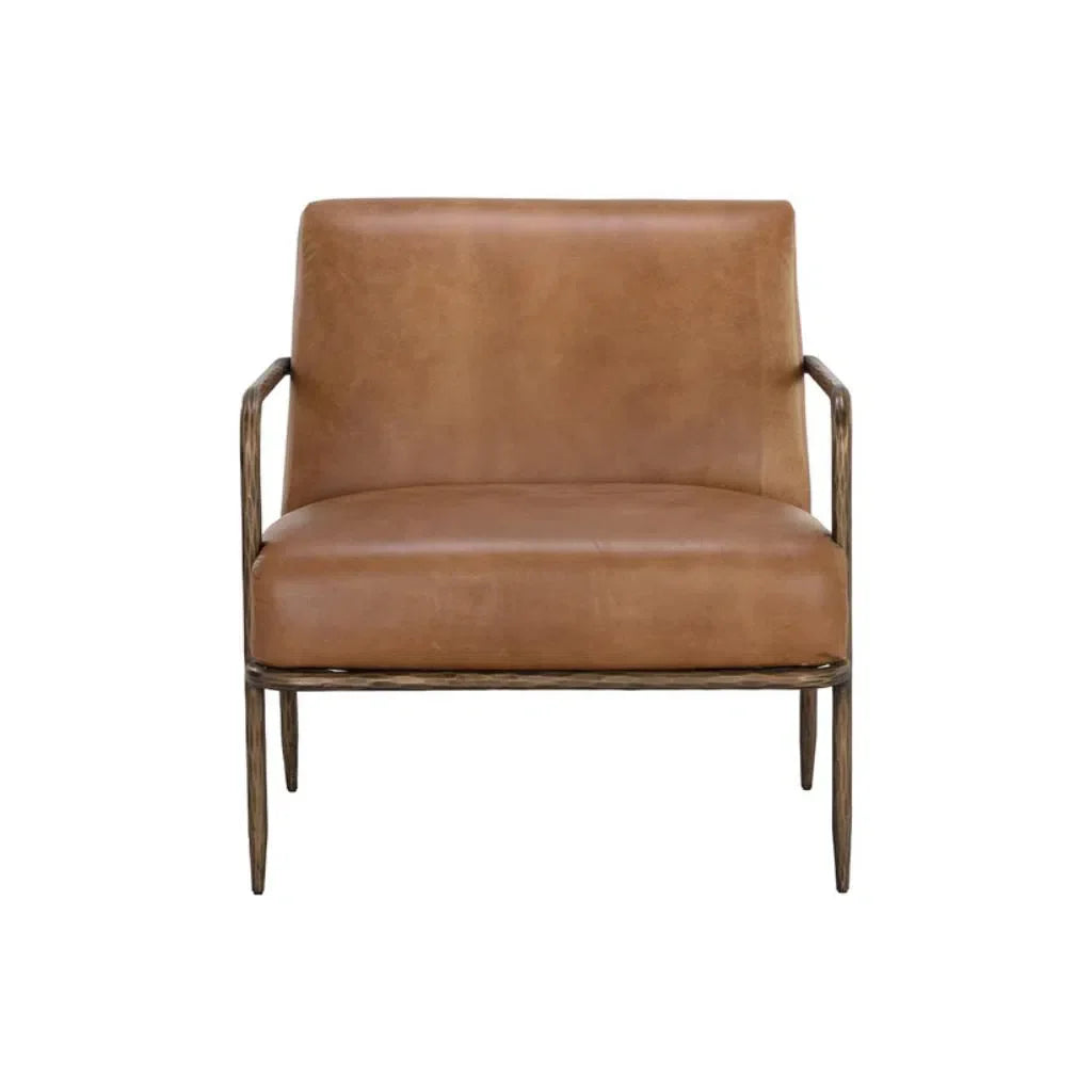 Lathan Leather Upholstered Lounge Chair