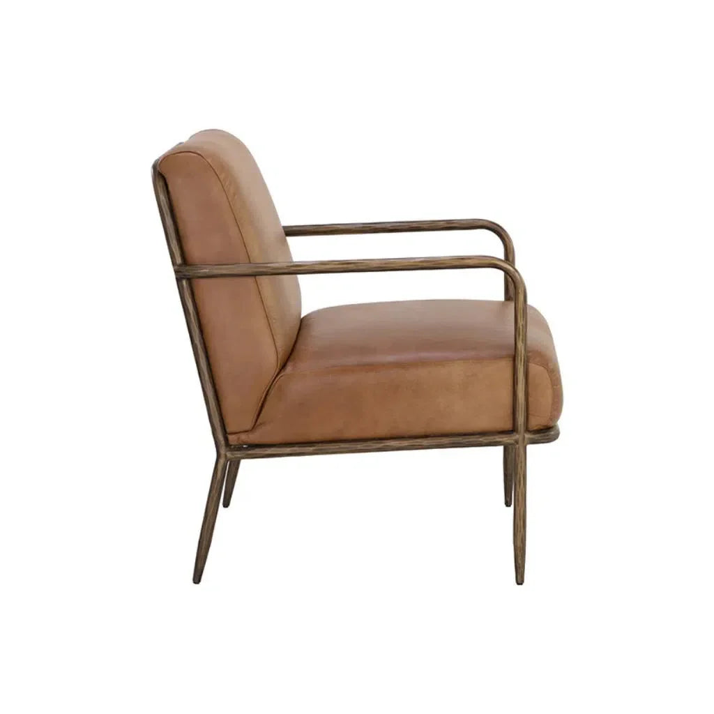 Lathan Leather Upholstered Lounge Chair