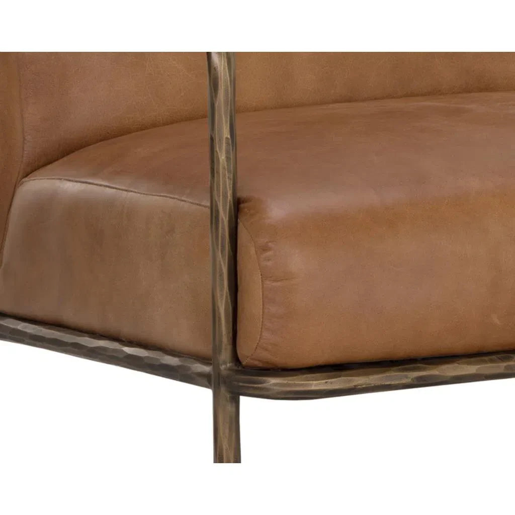 Lathan Leather Upholstered Lounge Chair