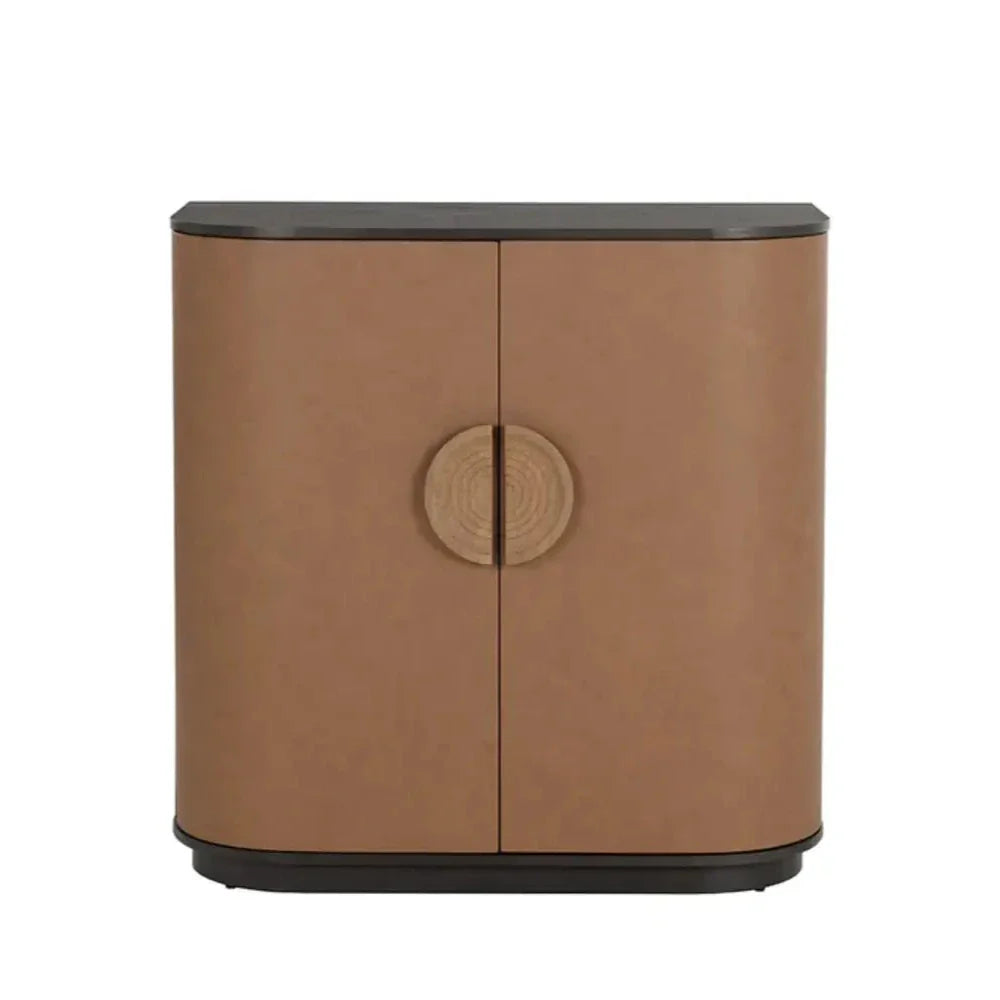 Dresden Leather Upholstered Bar Cabinet