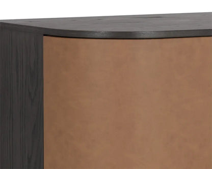 Dresden Leather Upholstered Bar Cabinet