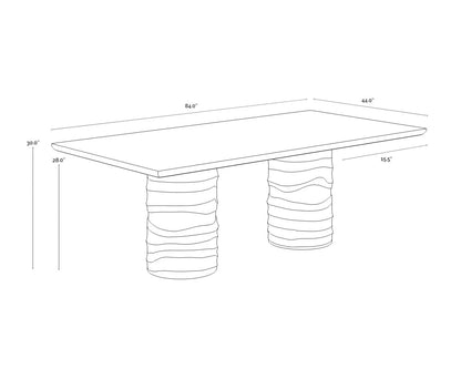Alanya Concrete Outdoor Dining Table