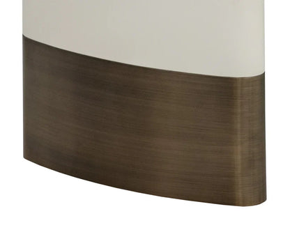 SUNPAN Calida Dining Table 98" Cream Faux Leather