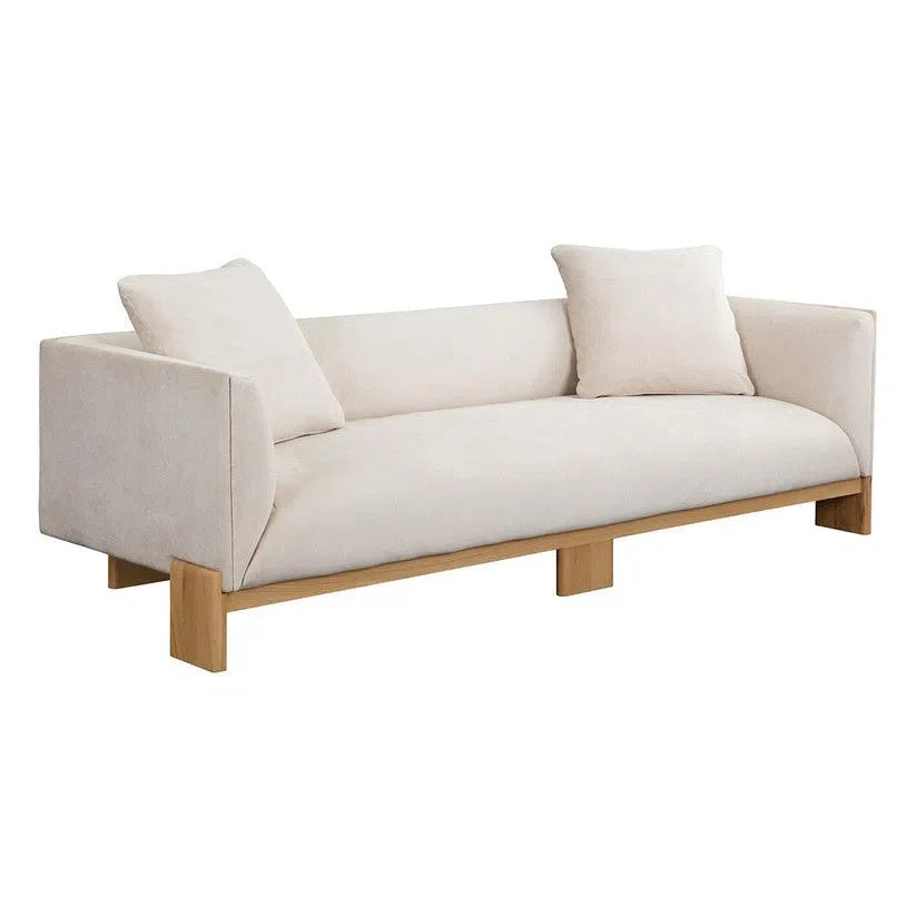 SUNPAN Anwa Sofa - Polo Club Muslin Solid Wood Legs