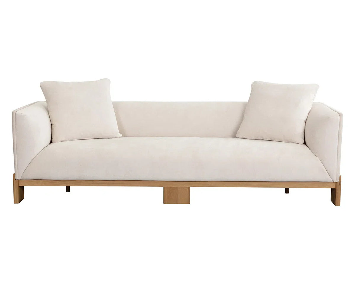 SUNPAN Anwa Sofa - Polo Club Muslin Solid Wood Legs