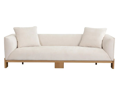 SUNPAN Anwa Sofa - Polo Club Muslin Solid Wood Legs