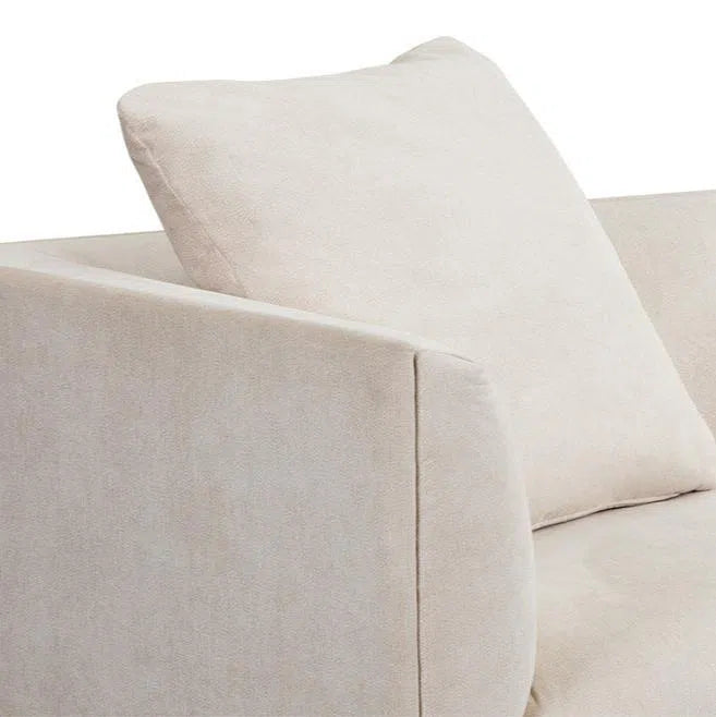 SUNPAN Anwa Sofa - Polo Club Muslin Solid Wood Legs