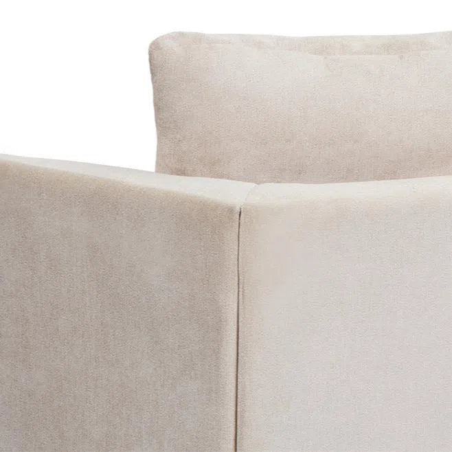 SUNPAN Anwa Sofa - Polo Club Muslin Solid Wood Legs