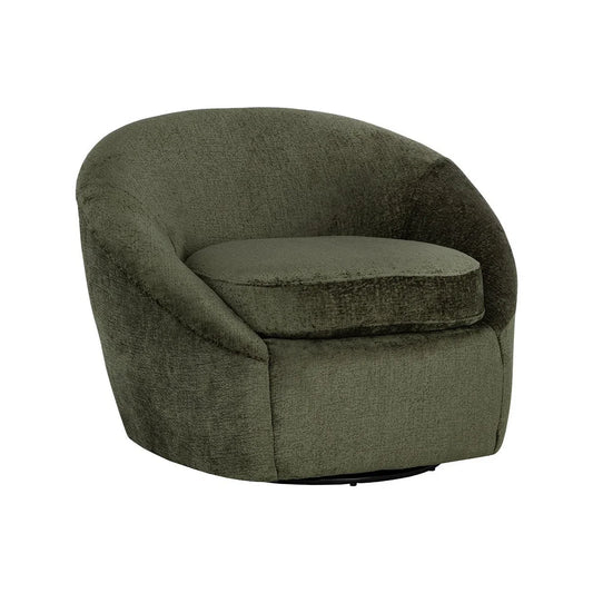 Bliss Fabric Upholstered Swivel Lounge Chair