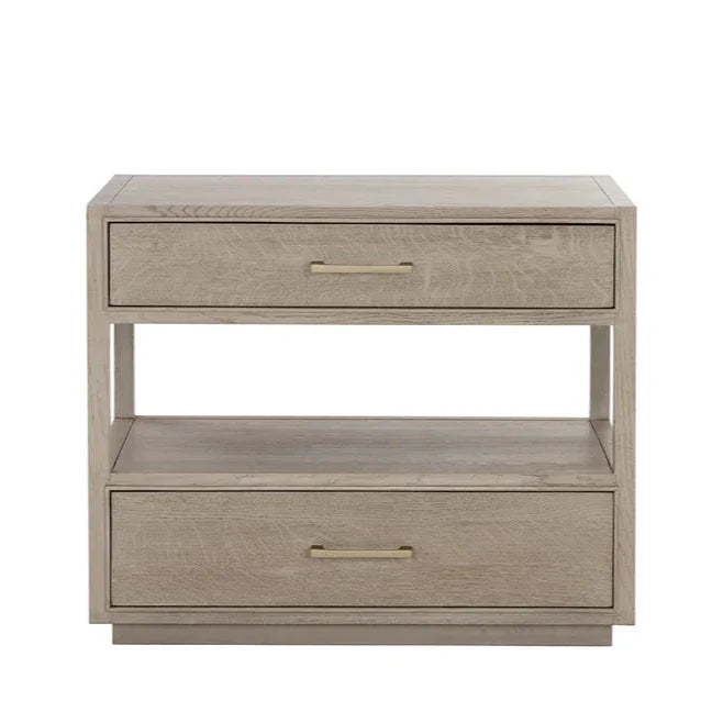 Bridgerton Nightstand Modern Design With Champagne Handles