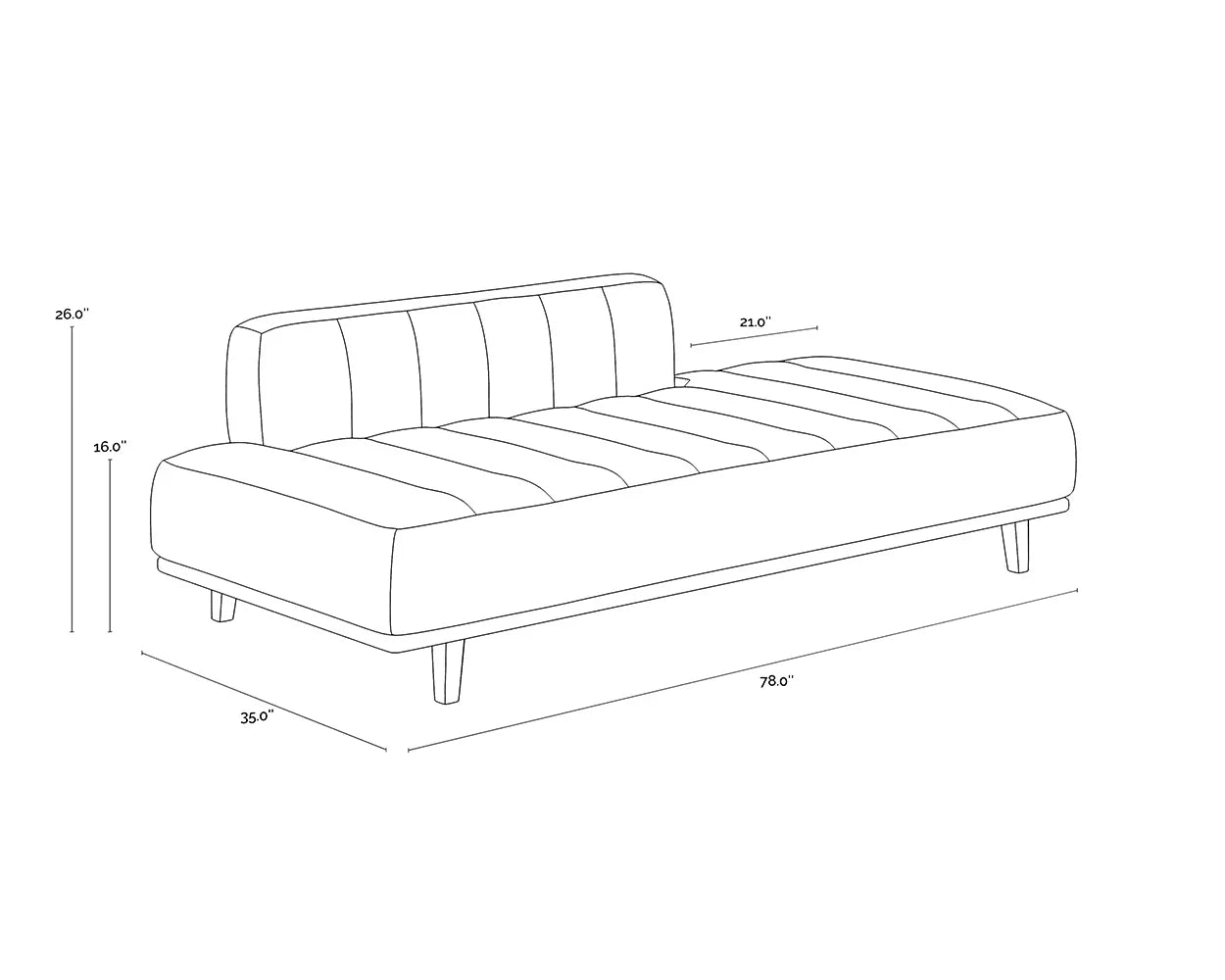 Ilyana Daybed Aline Butternut Leather With Wood Base